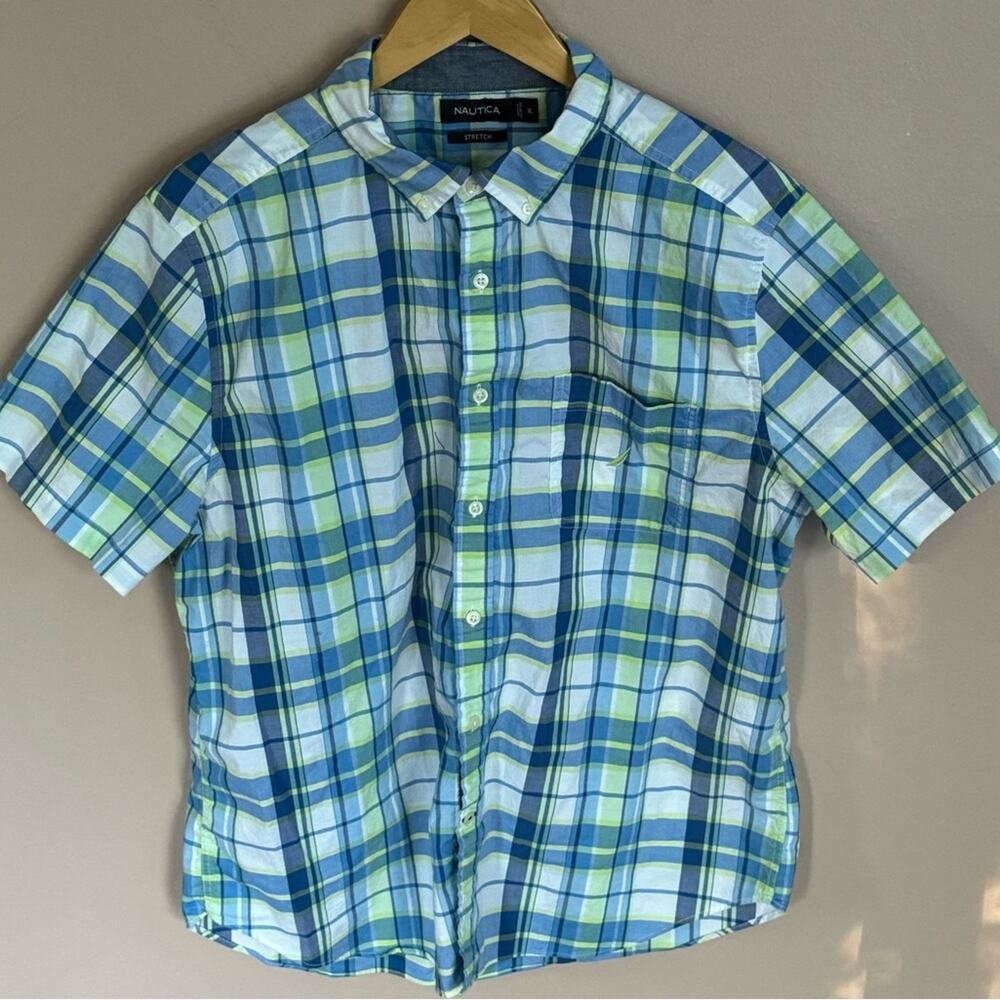 Men’s Nautica Short Sleeve Stretch Button Down Shirt XL